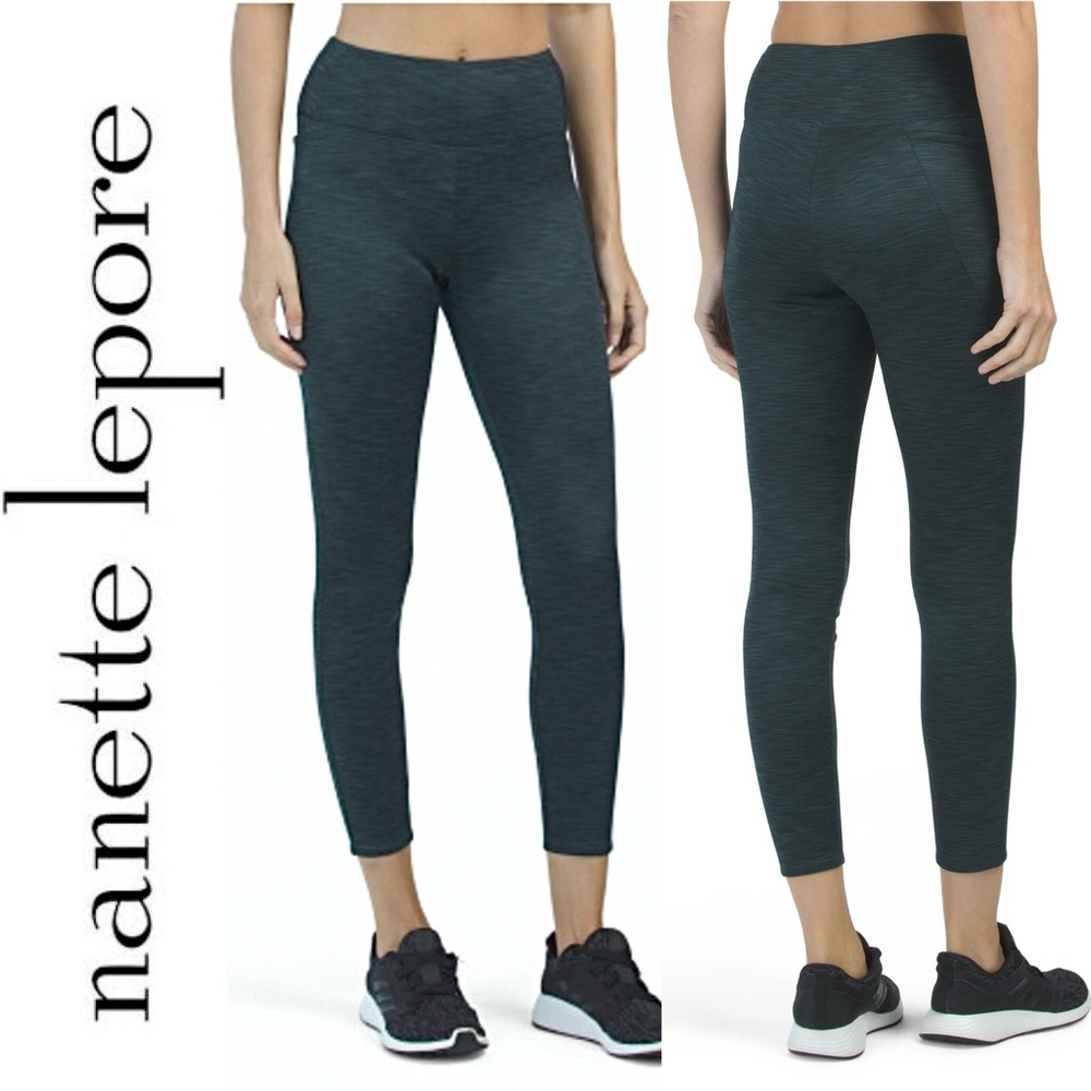 Nanette Lepore Fleece Winter Leggings Performance Side Pockets High Rise Stretch
